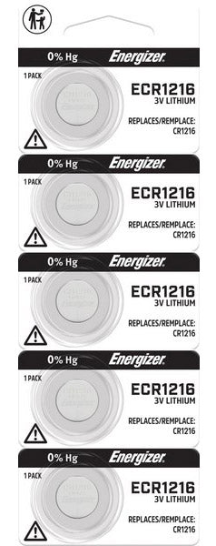 Energizer ECR1216 Coin Lithium Battery On Tear Strip - Per Unit
