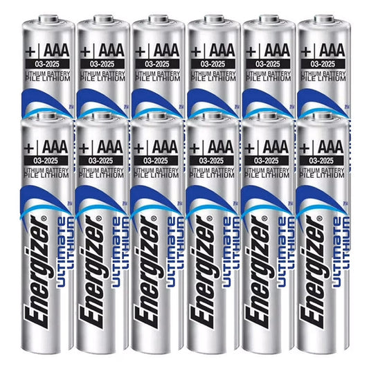 Energizer AAA L92 Lithium Batteries – 12 Pack