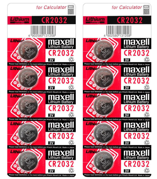 Maxell CR2032 3V Lithium Coin Battery On Tear Strip - Per Unit