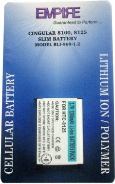 CINGULAR 8100, 8125, HTC WIZARD, P4300, 1200mAh, .245", Li-Ion Battery #  BLI-969-1.2