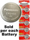 Panasonic CR2450, Red, Lithium Coin Size Battery, on Tear Strip