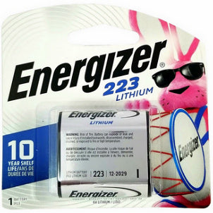 Energizer 223A 6 Volt Photo Lithium Battery Carded, "12-2028" Date # EL223APBP