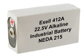Exell Batteries 412A (NEDA 215, 15F20, BLR122 ) 22.5V Alkaline Battery