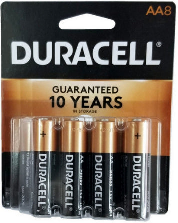 Duracell MN1500B8 AA 8 Blister Pack, Exp. 3-2035