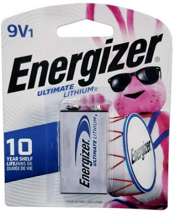 Energizer L522 9 Volt Ultimate Lithium, 1 Carded