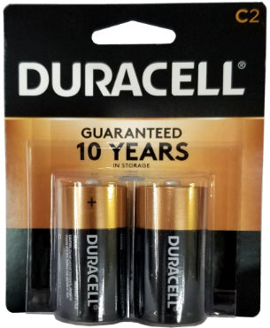 Duracell MN1400B2 C Size Battery, 2 pack USA Retail Packs 3-2028 Date