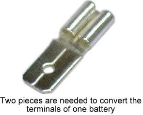 SLA-F1-2 SLA Battery Terminal Converter, Converts F1 (.187) to F2 (.250)