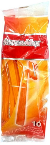 Super Max Twin Blade Disposable Razor - 10 Pack