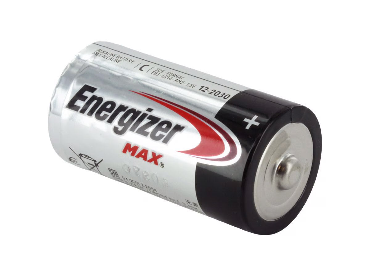 Energizer E93 C Size 1.5 Volt Alkaline Batteries - 2 Pack