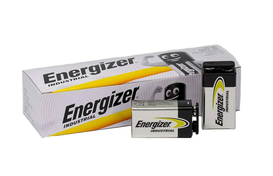 Energizer EN22 9 Volt Alkaline Batteries With Cap Protectors - 12 Box