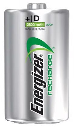 Energizer Rechargeable D Size DNH2 NiMH Batteries - 2 pack