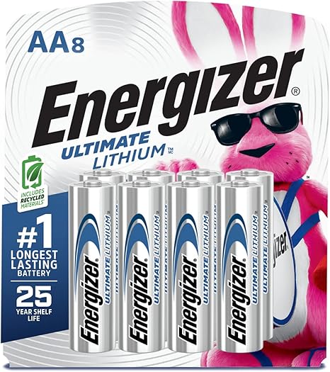 Energizer AA Lithium Batteries L91 – 8 Pack
