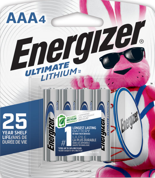 Energizer AAA Lithium Batteries L92 – 4 Pack