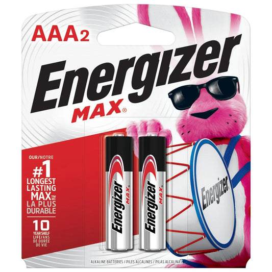 Energizer AAA Alkaline Batteries 2 Pack