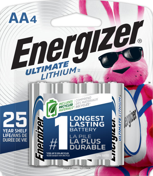 Energizer AA Lithium Batteries L91 – 4 Pack