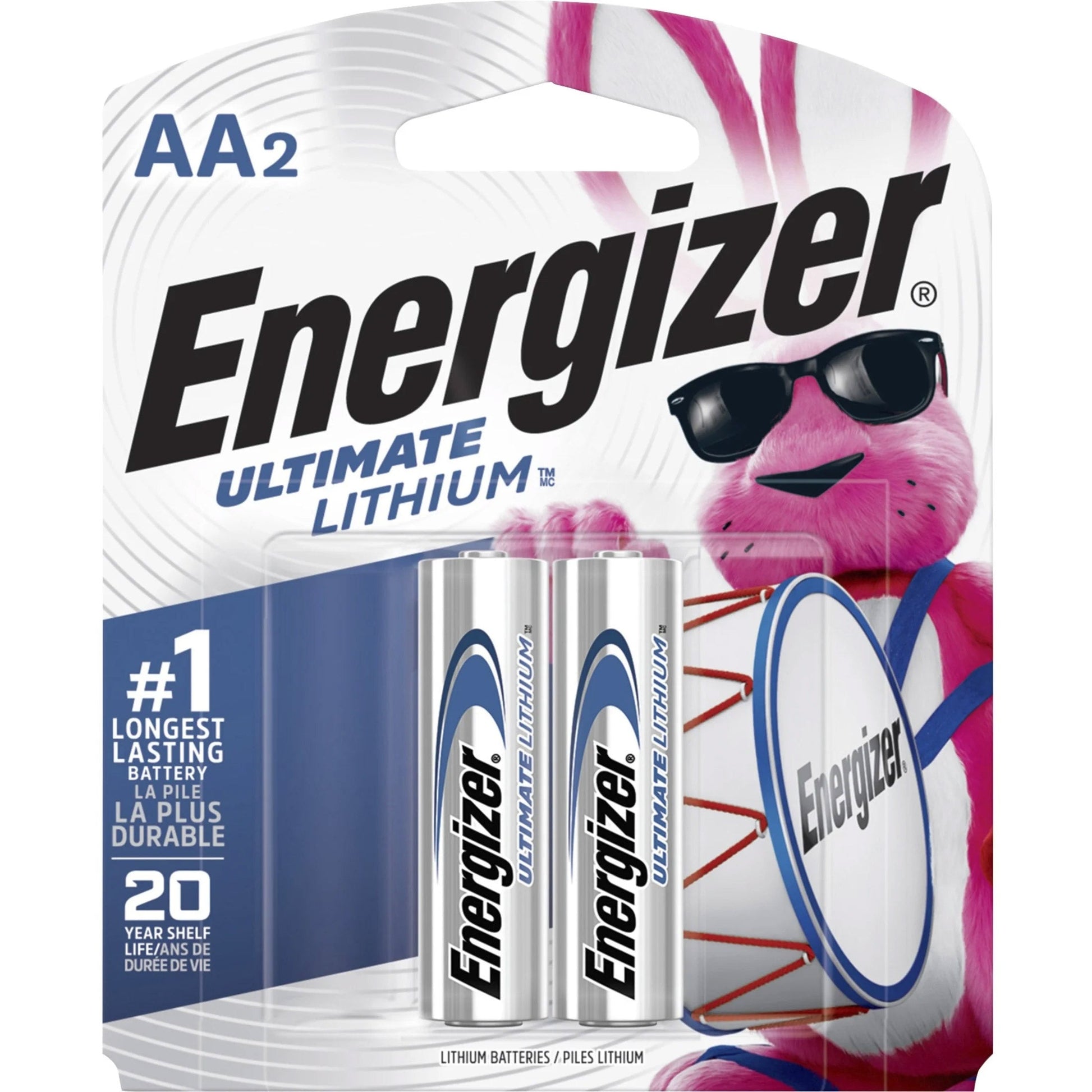 Energizer AA L91 Lithium Batteries - 2 Pack