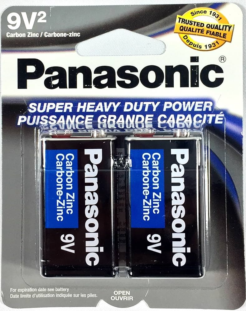 Panasonic 9V Super Heavy Duty Battery - 2 Pack