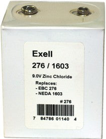 Exell 276 / 1603 9 Volt Zinc Chloride Battery