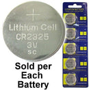 CR2325 3V Lithium Coin Cell, on Card