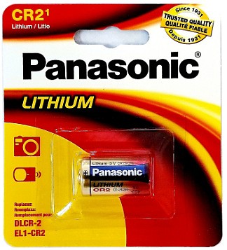 Panasonic CR2 Lithium 3 Volt Photo Power Battery Carded, Dated 2029