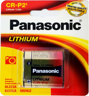 Panasonic CRP2 (223A) Lithium 6 Volt Photo Power Battery Carded, Dated 2030