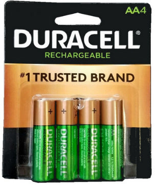 Duracell DX1500 2500 mAh NiMH AA Rechargeable Battery 4 Pack