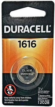 Duracell DL1616 3V Coin Lithium Battery, Carded