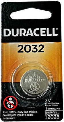 Duracell DL2032 3 Volt Lithium Coin Battery, Carded