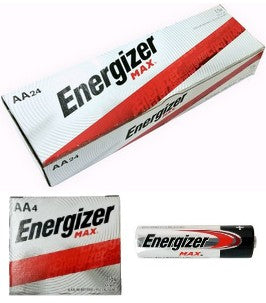 Energizer Max E91 AA Alkaline Battery - Made in USA, "12-2029" Date AA - 24 BOX