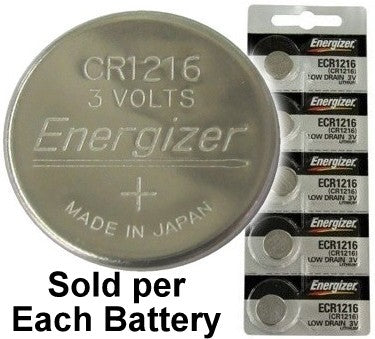 Energizer ECR1216 (CR1216) Coin Lithium Cell, On Tear Strip