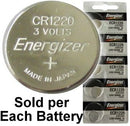 Energizer ECR1220 (CR1220) Lithium Coin Cell, On Tear Strip