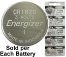 Energizer ECR1620 (CR1620) Lithium Coin Cell, On Tear Strip