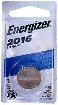 Energizer ECR2016BP (CR2016) 3 Volt Lithium Coin Battery, One on Card
