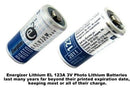 Energizer e2 EL123A 3 Volt Lithium Battery, USA, Short Dated