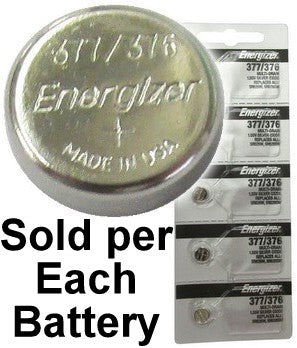 Energizer 377 / 376 (SR626W, SR626SW) Silver Oxide Watch Battery. On Tear Strip