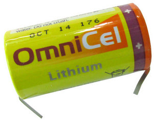 OmniCel ER26500, C Size, 3.6 Volt 8.5Ah Lithium Battery, with Tabs