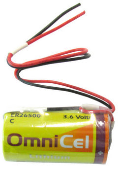 OmniCel ER26500, C Size, 3.6 Volt 8.5Ah Lithium Battery, with Wire Leads