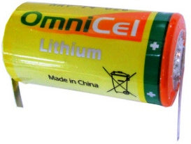 OmniCel ER26500, C Size, 3.6 Volt 6.5Ah High Drain Lithium Battery, with Tabs