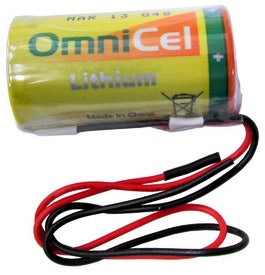 OmniCel ER26500, C Size, 3.6 Volt 6.5Ah High Drain Lithium Battery, with Wire Leads