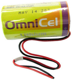 Omnicel ER34615, D Size, 3.6 Volt 19Ah Lithium Battery, with Wire Leads