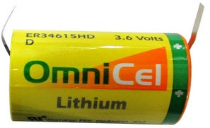 OmniCel ER34615 3.6 Volt 19Ah Size D Lithium Button Top Battery