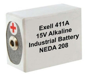 Exell Batteries 411A (NEDA 208, 10F20, BLR121 ) 15V Alkaline Battery