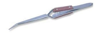 Fiber Cross-Lock Grip Curved Tweezers 165mm