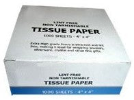 Tissue Paper for Watch Makers, 4" X 4" (Pack of 1000 Sheets)