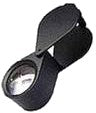 Eye Loupe Triplet Type (18mm) Round Black/Chrome Combo With Rubber Grip Economy