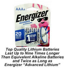 Energizer L92 Photo AAA Ultimate Lithium Battery 4 Pack AAA