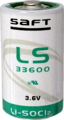 Saft LS33600 D Size 3.6 Volt 17,000 mAh Li-SOCI2 Lithium-Thionyl Chloride