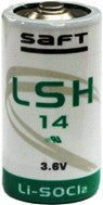 SAFT LSH 14 C Size 3.6-Volt 5500 mAh Li-SOCl2 Lithium-Thionyl Chloride