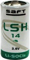 SAFT LSH 14 C Size 3.6-Volt 5500 mAh Li-SOCl2 Lithium-Thionyl Chloride