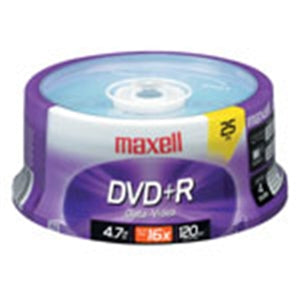 Maxell 16X 4.7GB DVD+R 25 Pack